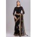 BLACK CHIFFON EMBROIDERED WEDDING SARI